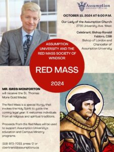 red mass poster for greg monforton