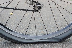 flat bicycle tire